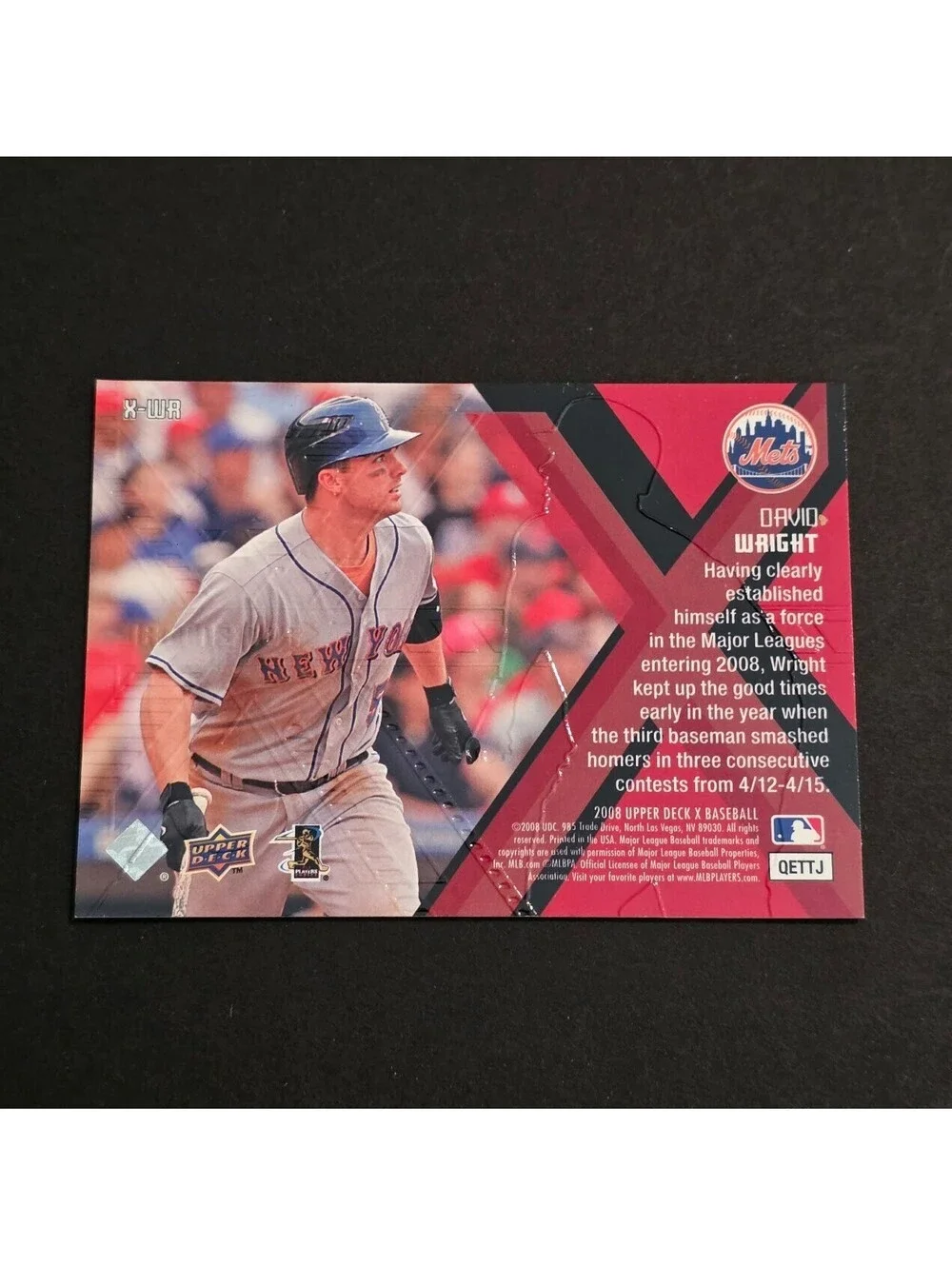 2008 Upper Deck X - Xponential David Wright #X-WR